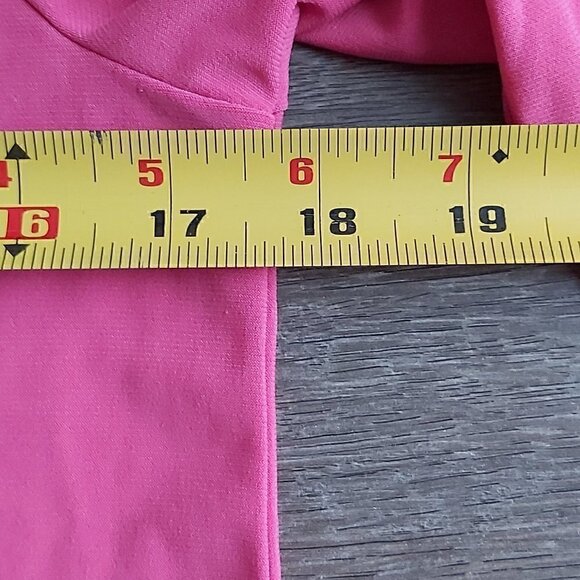 Red Coral Pink Cold Shoulder 3/4 Sleeve Polyester Blend Tunic - Size Small - Picture 4 of 9